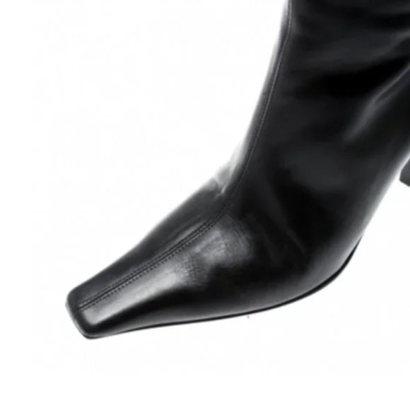 RARE Gucci G heel knee high leather boots 37.5 - Picture 2 of 8